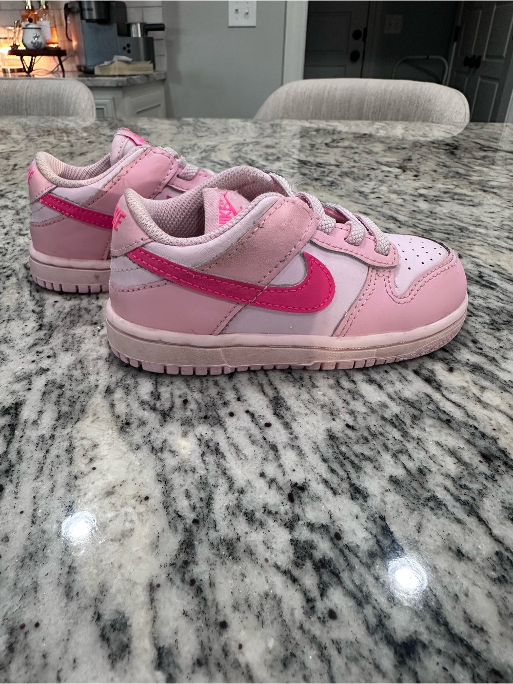 Nike Dunk Low Toddler Girl Pink Sneakers Shoes Size 7C